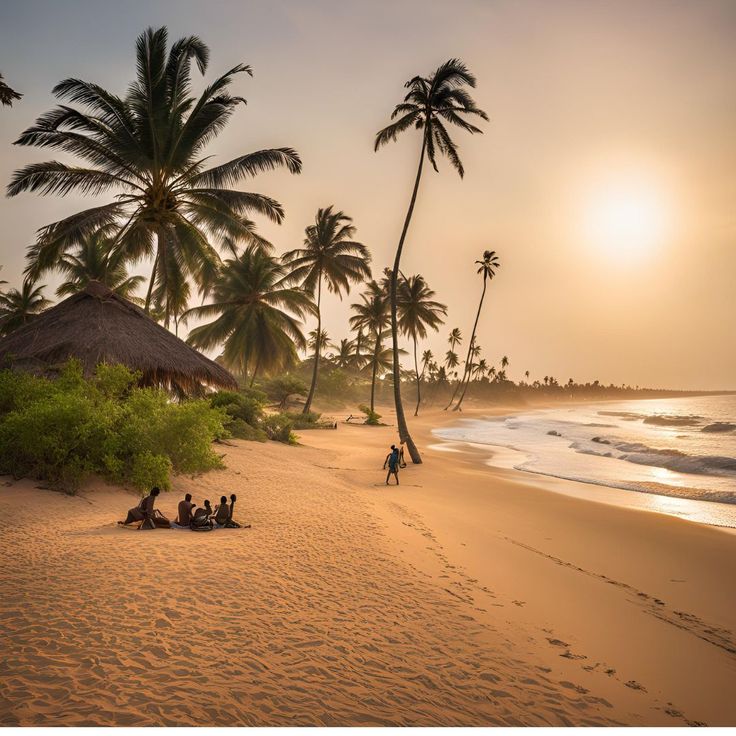 Beach relaxation and sunset watching