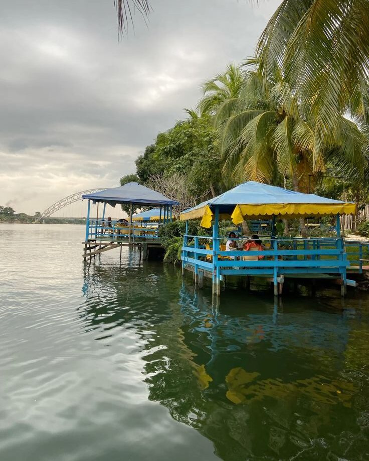 Boat tours through the stilt village